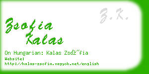 zsofia kalas business card